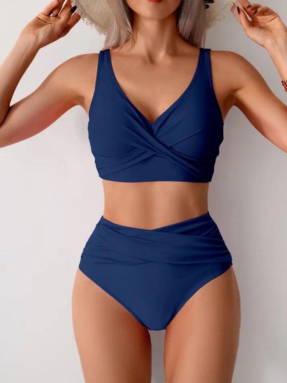 Sexy Split Swimsuit - Blue